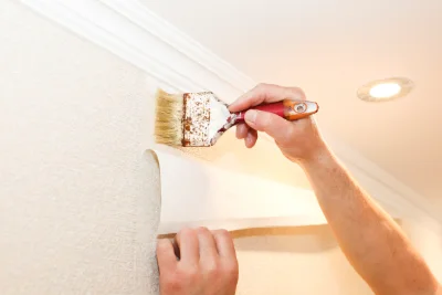 Pose de papier peint à Barbaggio — revêtements muraux et toiles de verre
